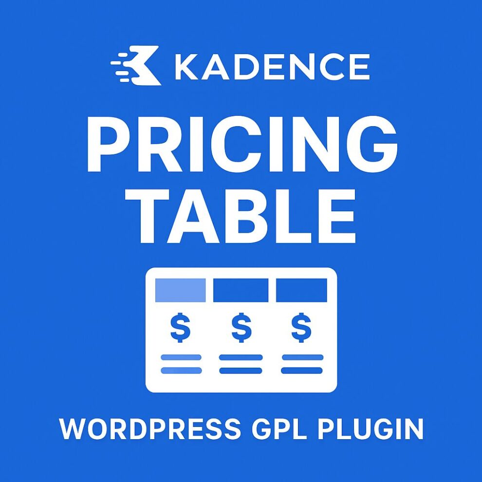 Kadence Pricing Table – WordPress GPL Plugin