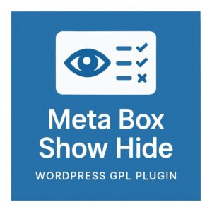 Meta Box Show Hide – WordPress GPL Plugin
