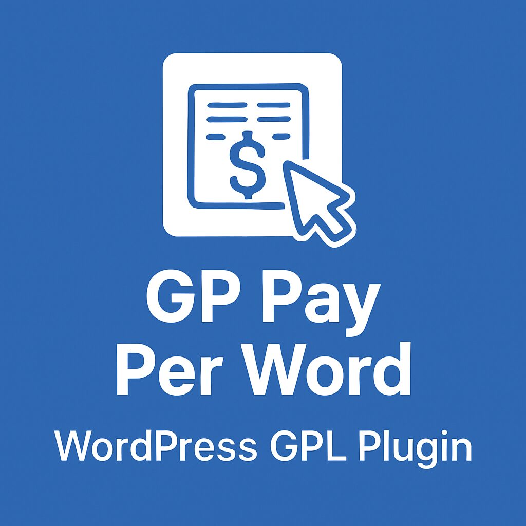 GP Pay Per Word – WordPress GPL Plugin