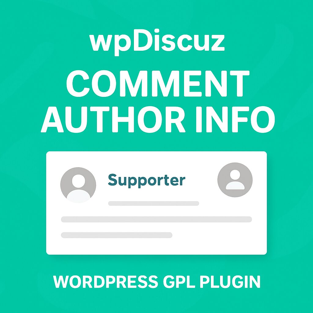 wpDiscuz - Comment Author Info – WordPress GPL Plugin
