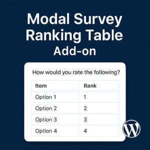 Modal Survey Ranking Table Add-on – WordPress GPL Plugin